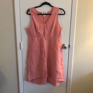 Linen High-Low Dress